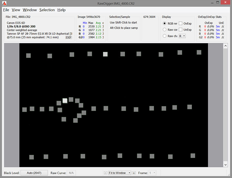 rawdigger dynamic range